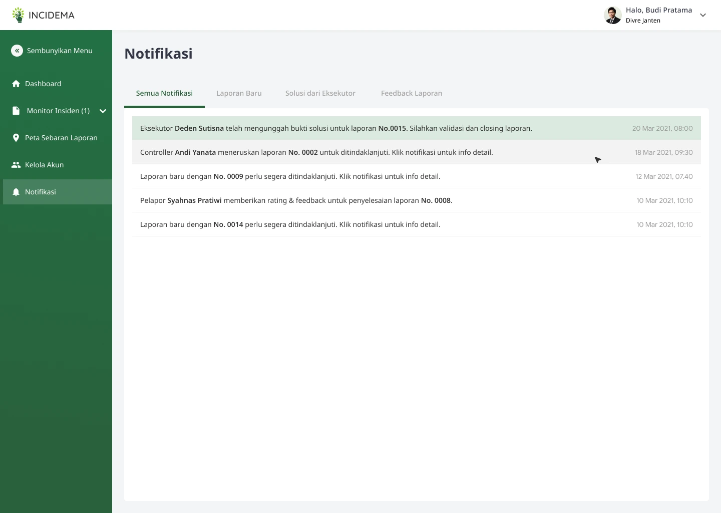 Incidema - Perhutani Apps